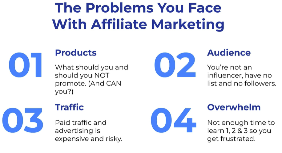 4 problems you face in affiliate marketing