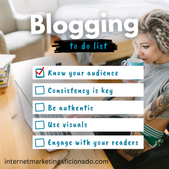 Blogging to do list